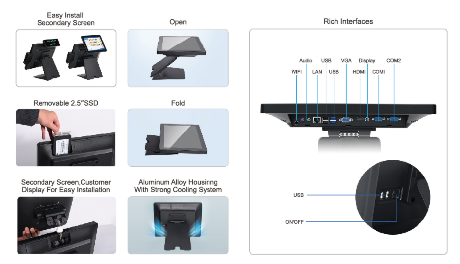 EDA158:15 inch full metal case with fold base(图2)