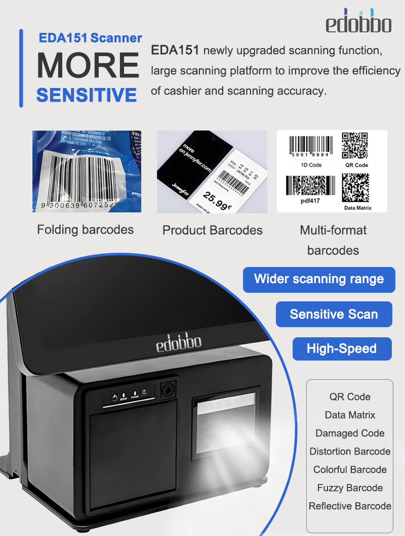 EDA151-15/15.6 Inch Cash Register with Portable Scanning and Printing Module(图4)