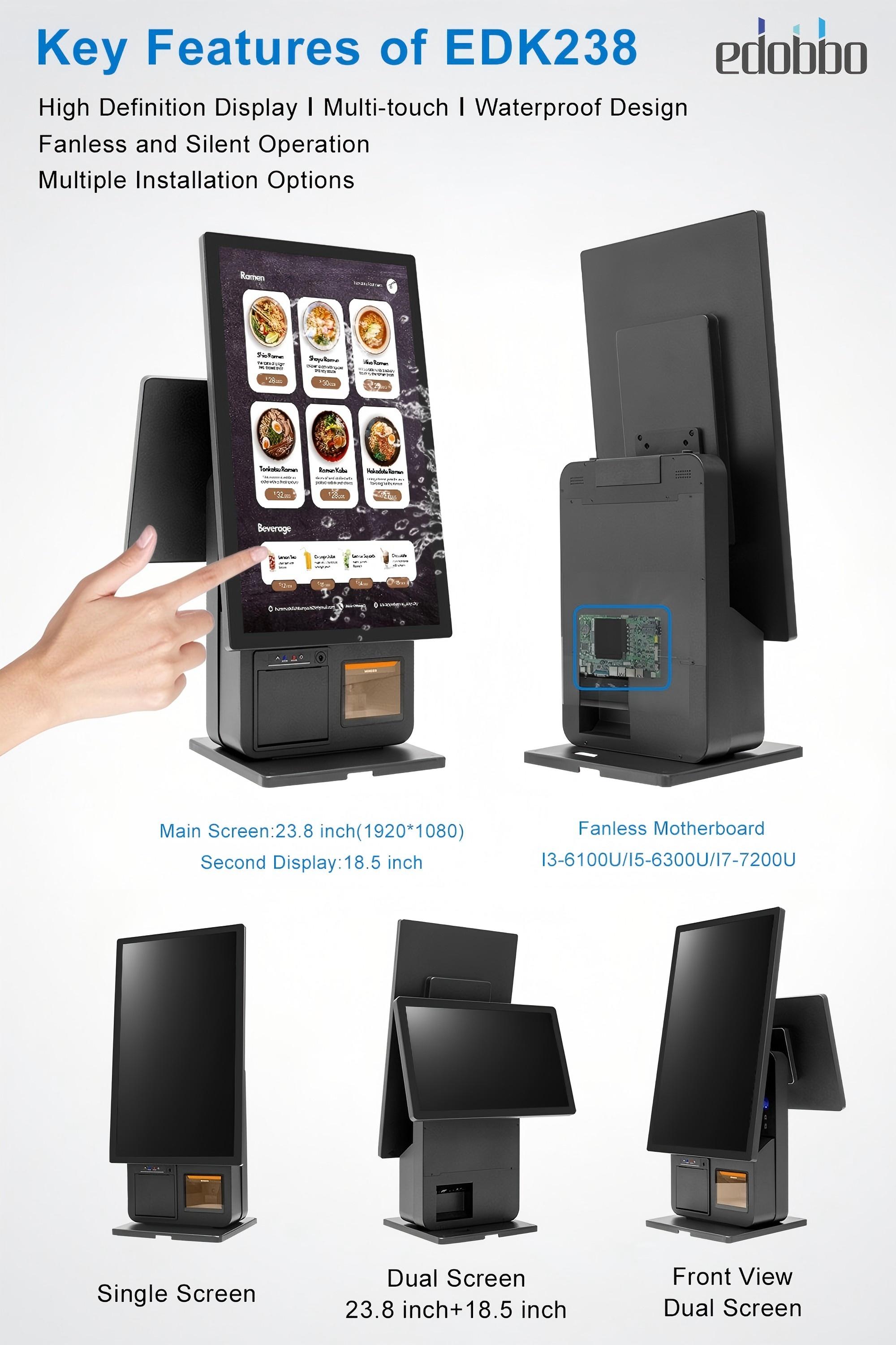EDK238：23.8 inch with 18.5 inch self service kiosk(图2)