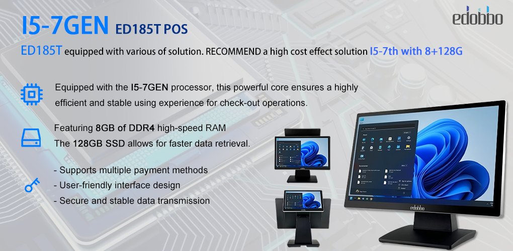 ED185T-18.5" Dual-OS Touch Panel PC: Fanless & Metal Design(图5)
